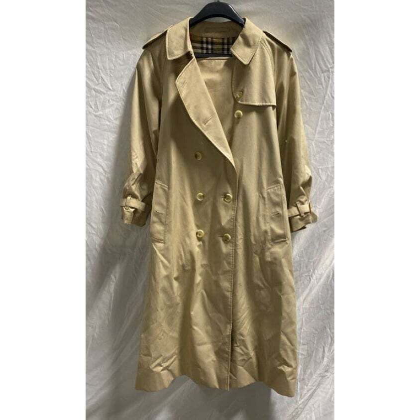 Vintage Burberry Beige Trench Coat - Size 14L-Used