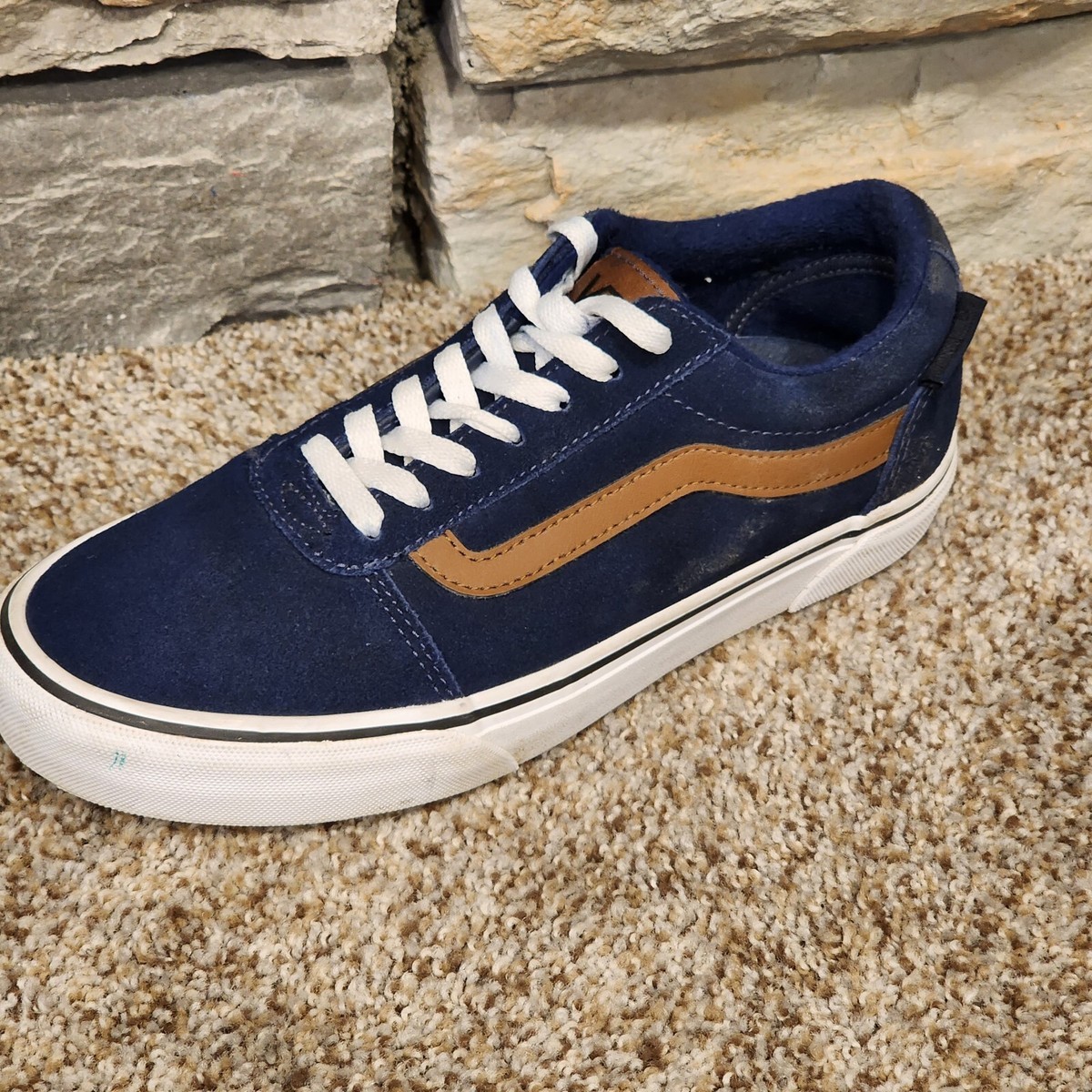 Vans Men's Ward C&L Dress Blues/White Skate Shoes Size