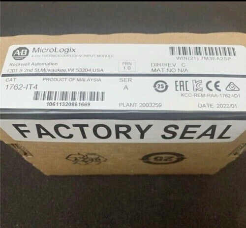New Factory Sealed AB 1762-IT4 SER A MicroLogix Themocouple/mV Module 1762IT4 - Image 2 of 4