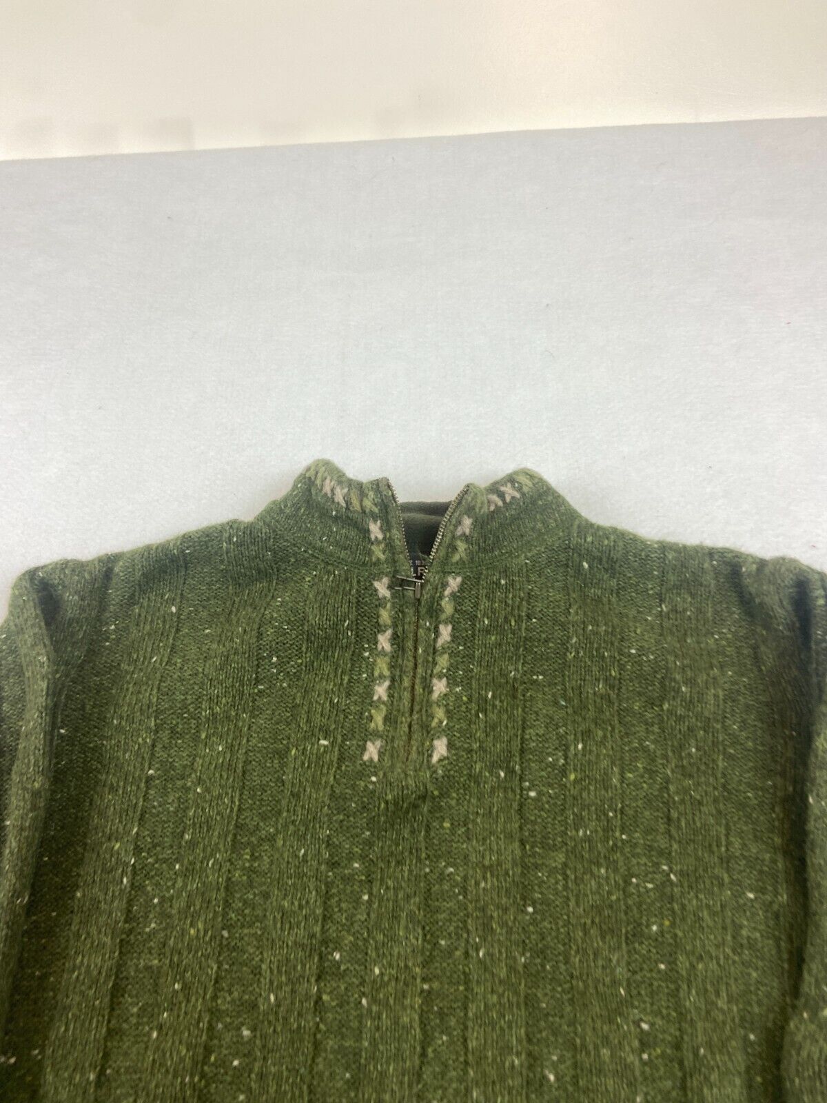 Woolrich Sweater Womens Large Green Quarter Zip I… - image 2