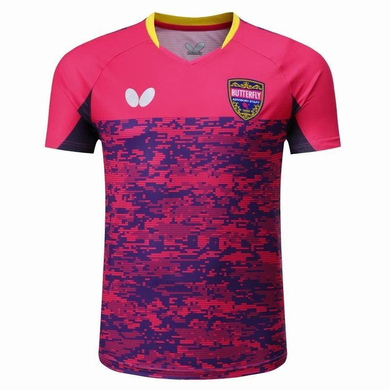 Adult Kid Butterfly Sports Short Sleeve Tops Tennis Clothes Badminton Wear T - Image 3 of 4