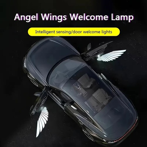 2pcs x Car LED Door Light Projectors Logo Angel Wings Auto Wireless Welcome Lamp