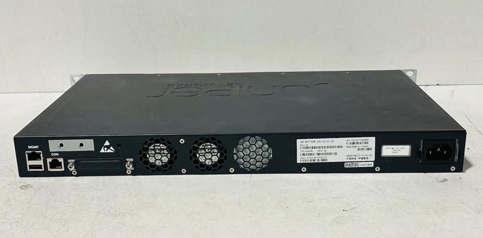 Juniper EX2200-24T-4G 24-Port 10/100/1000 4x SFP Ethernet Switch - Image 3 of 4