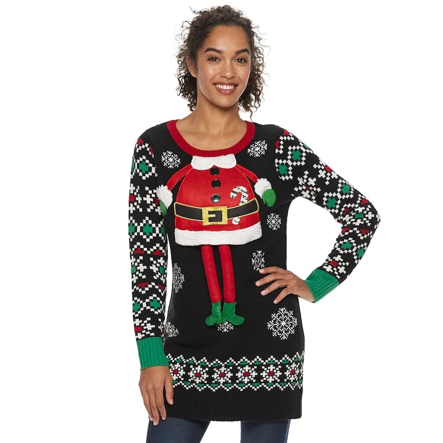 UGLY CHRISTMAS Santa Tunic Sweater - Small S 400334822987 | eBay
