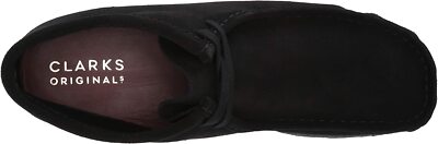 Mens Clarks Wallabee Chukka Boot - Black Suede Size 8.5 M US 261