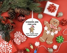 Christmas Ginger Gingers Are For Life Personalised Gift Present Bauble Tree Rude