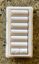 Lutron Radio RA2 RKD-W6BRL-WH-E 6-Button Raise Lower Replacement Keypad (White)