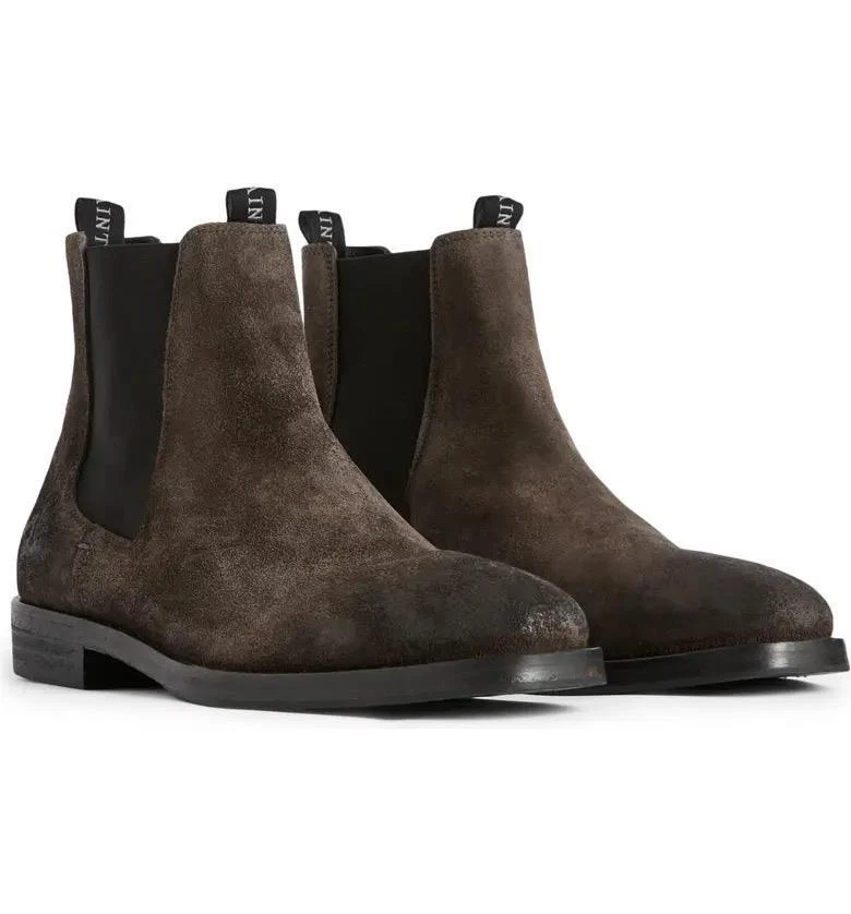 Charcoal top chelsea boots