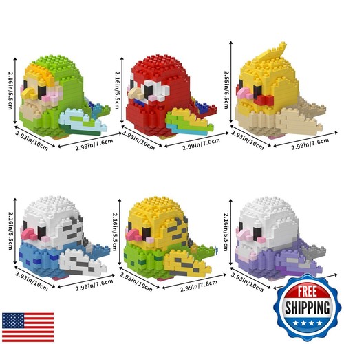 HJPLPXH Parrots Micro Mini Building Block Sets Birthday Gift for Kids, Animal - Picture 2 of 5