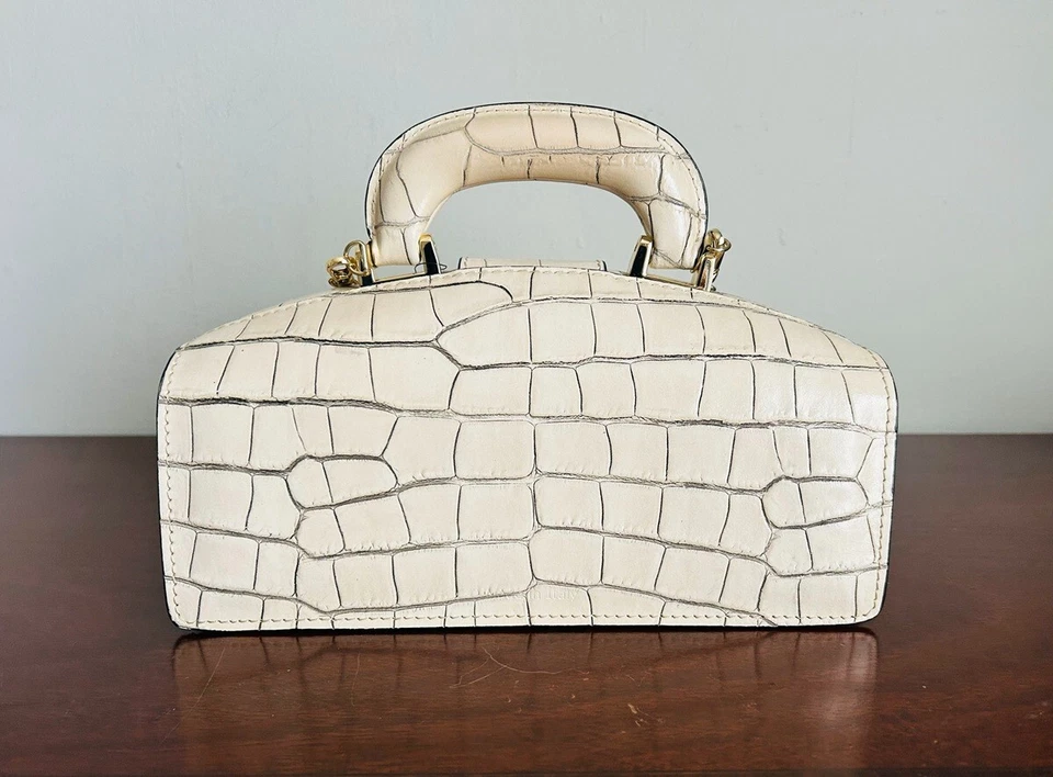 Bolso Pratesi Firenze Dama Brunelleschi King Cocodrilo Repujado en Cuero de Vaca K120N Foto 2 de 4