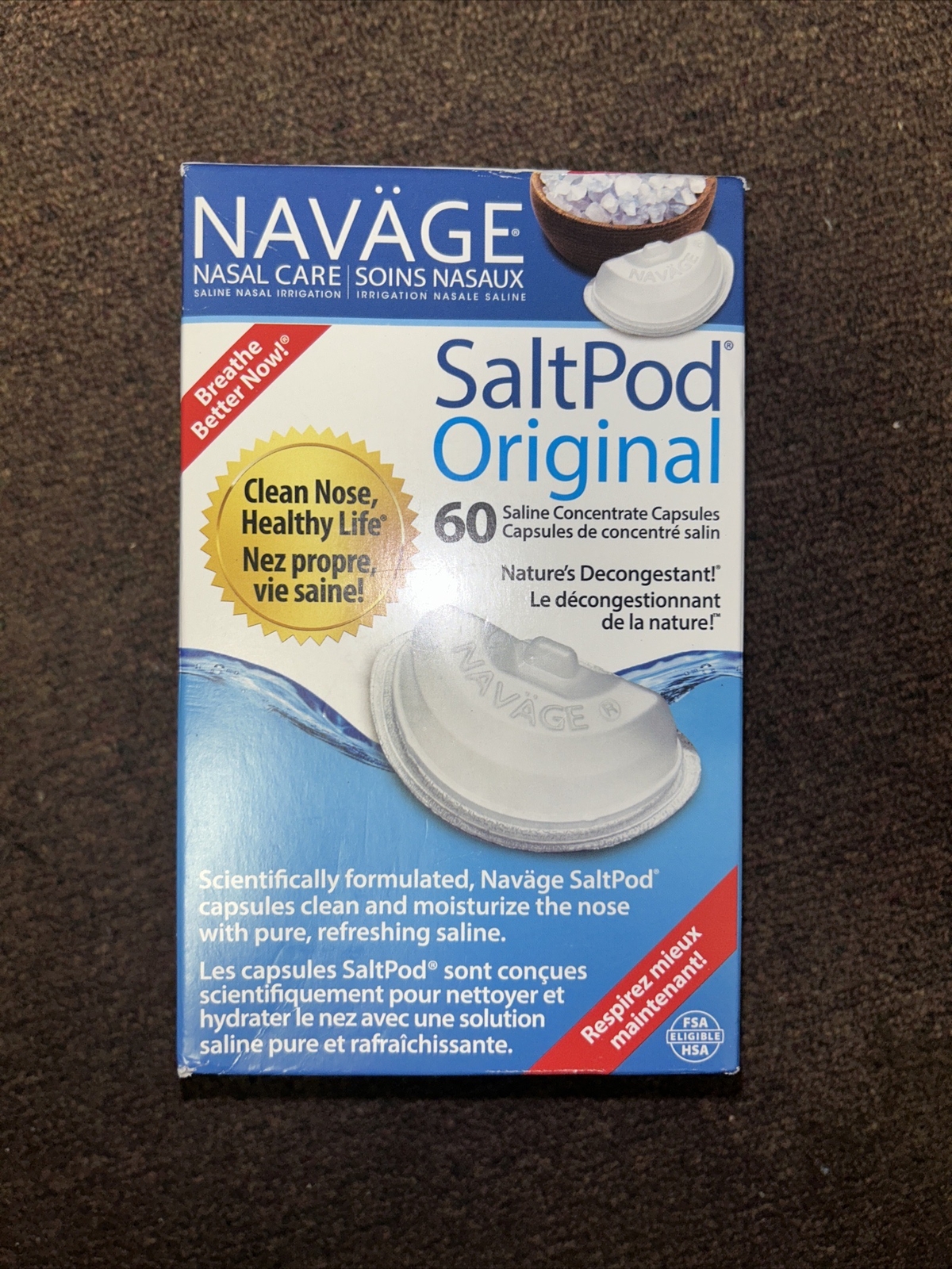 Navage Salt Pods Saltpod Original 60 Capsules Expire 01/2027+ eBay