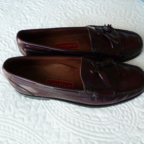 men's Cole Hahn 11.5 D tassel loafers cordovan leather - 第 2/8 張圖片