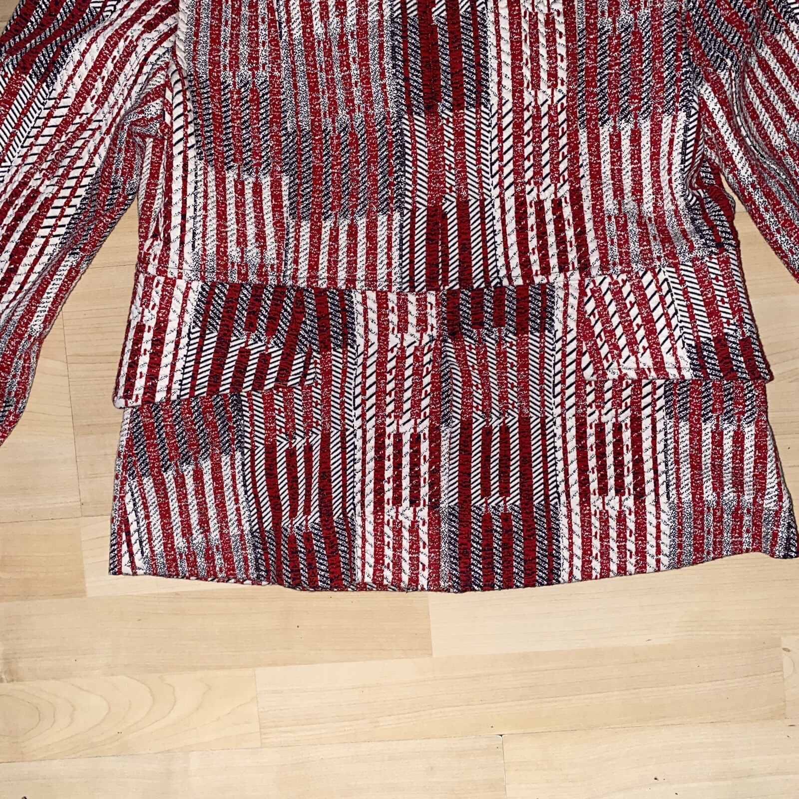 Cabi Small Patchwork Nautical BlazerRed White Nav… - image 10