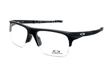 Oakley PLAZLINK OX8061-0156 Satin Black size 56/19/140 Half Rimless Eyeglasses