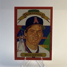 Error Card - Donruss 1990 DK - Brian Downing #10 LA Angels - Rev Neg. - NM-MT