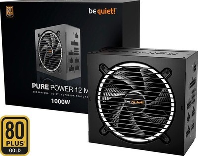 Netzteil 1000W BeQuiet Pure Power 12 M ATX 3.0 PCIe 5.0 80+ Gold vollmodular