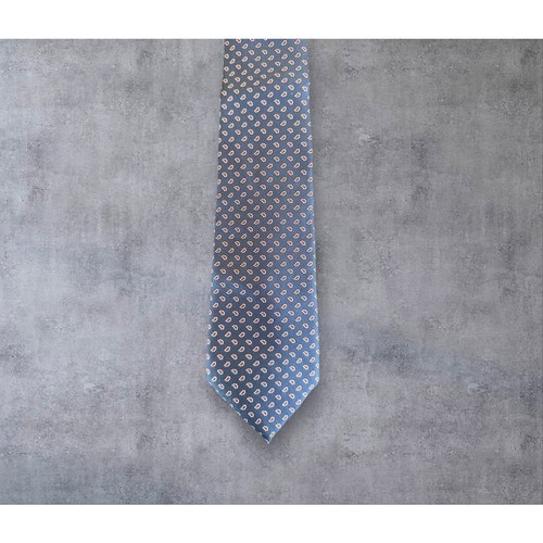 Vtg Yves Saint Laurent YSL Blue Paisley 100% Silk Tie Made in USA 56 in x 3 in - Picture 7 of 7