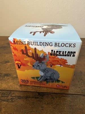 Jackalope Rabbit with Antlers Mini Building Blocks - 383 Pieces - New in Box
