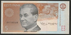1994 (97) ESTONIA 5 KROONI NOTE UNC