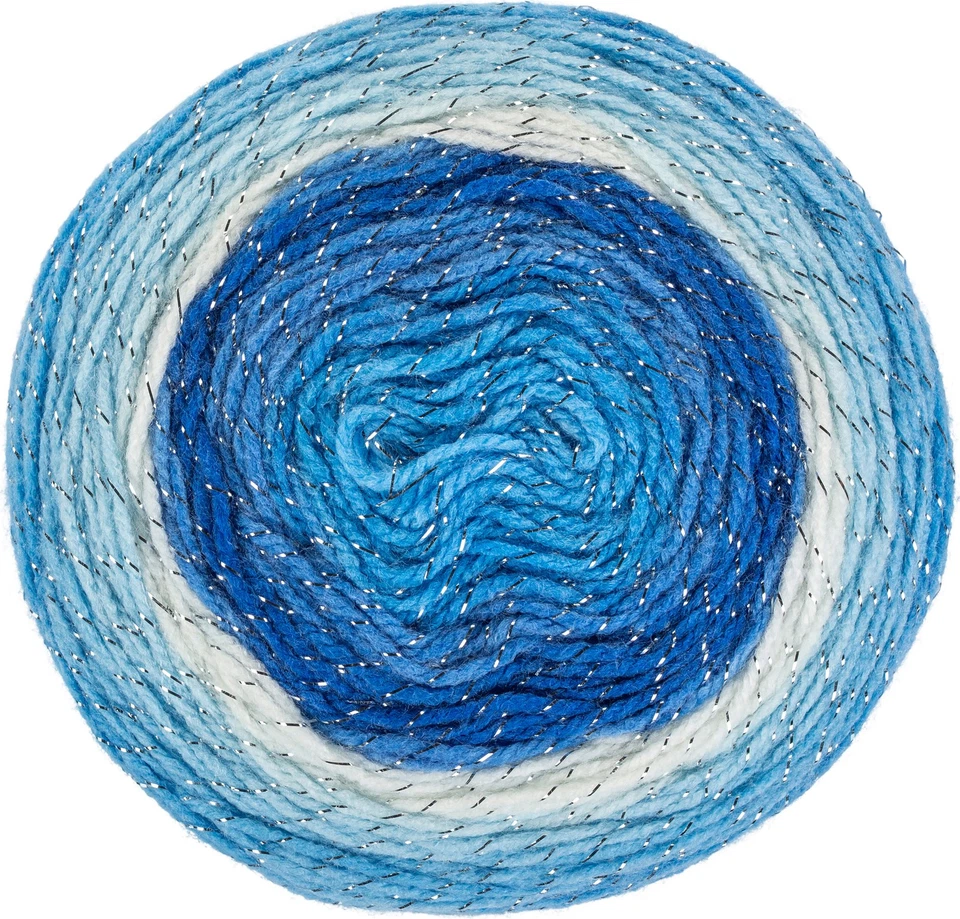 3 Pack - Red Heart Roll With It Sparkle Yarn-Krystal - E898-9801 - image 2 of 2