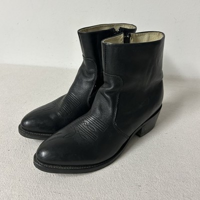 Durango Boots Mens EE (Wide) Black Leather Side Zip Western Boot