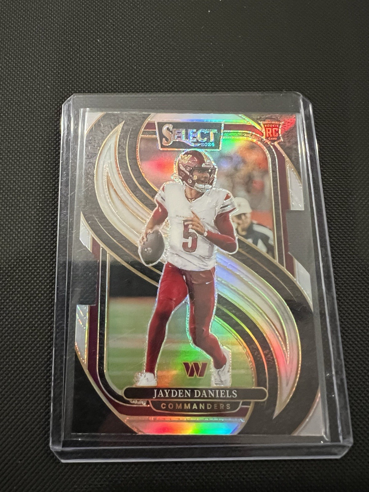 2024 Panini Select - Premier Level Jayden Daniels #112 Silver Prizm Die-Cut (RC)