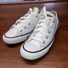 WHITE LEATHER CONVERSE ALLSTAR CHUCK TAYLOR SNEAKERS MENS 4 WOMENS 6