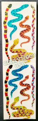 HAMBLY STUDIOS STICKERS PRISMATIC GLITTER  SNAKES REPTILES VINTAGE RARE
