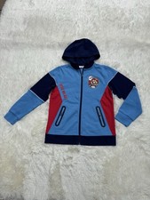 Nintendo Super Mario Bros Boys Hoodie Sweatshirt Costume Jacket Blue Sz L 10/12