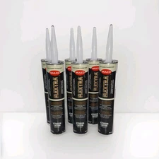 6 Tubes - MULCO 101110-XCP12 Flextra Thermoplastic Sealant White Windows Doors