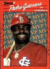 Pedro Guerrero 1990 Donruss #BC-6 St. Louis Cardinals FREE SHIPPING AutographDen