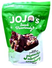 Jojo's Dark Chocolate Pistachio Almond Cranberry Bites 14.4 Oz Bag EXP 10/2026