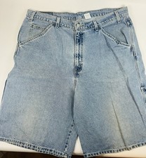 VTG 90s Y2K Levis L2 Carpenter Denim Shorts Men's 38 Baggy Wide Leg Skater Jean