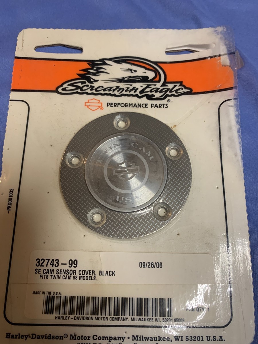 Harley-Davidson Screamin' Eagle Timer Cover Silver on Black