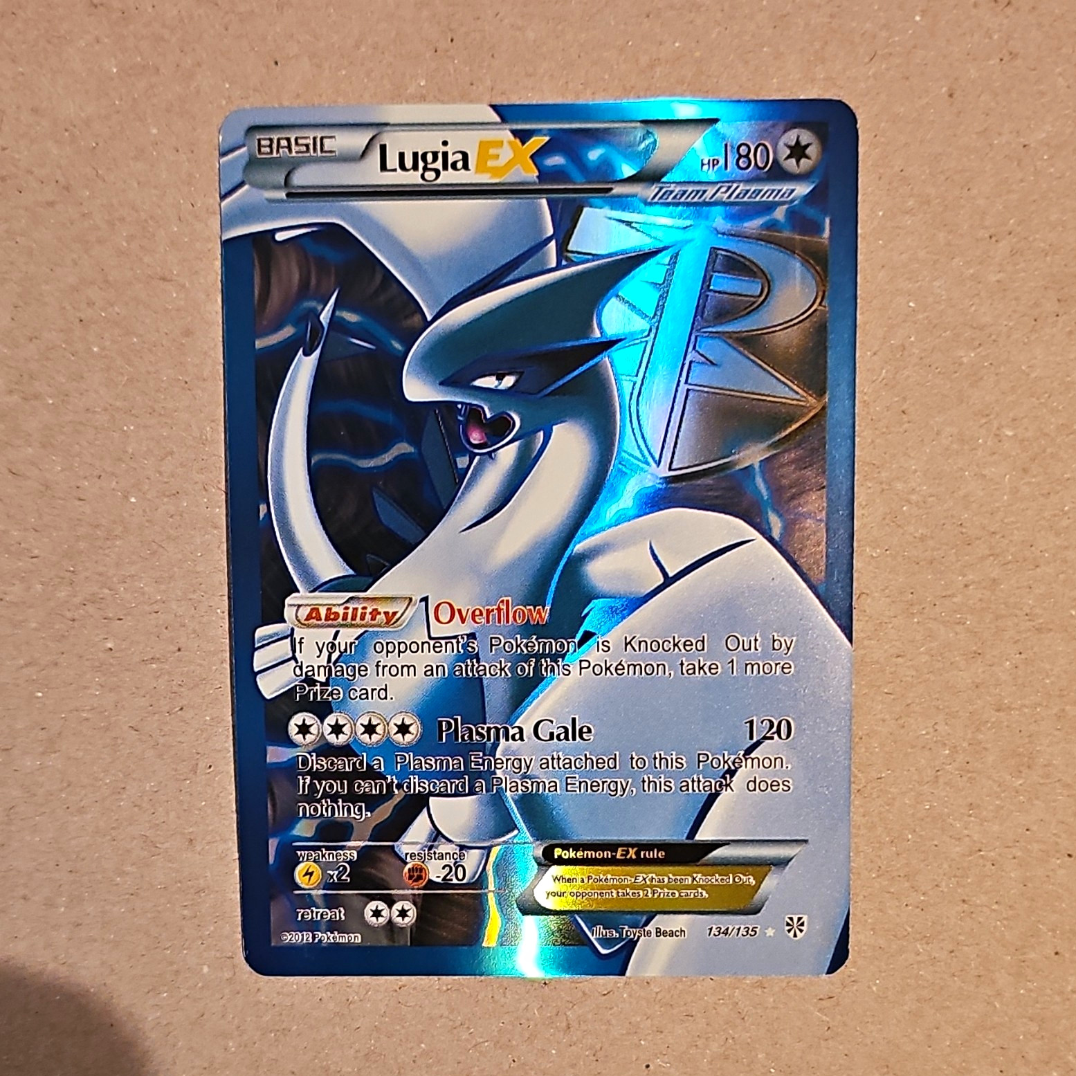 Pokémon TCG Lugia EX 134/135 Plasma Storm Ultra Rare Holo English 2013