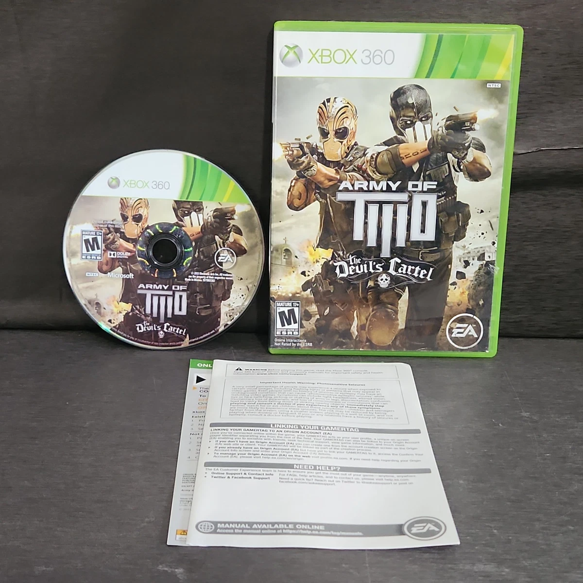 Army of Two: The Devil's Cartel Video Games with Manual for sale