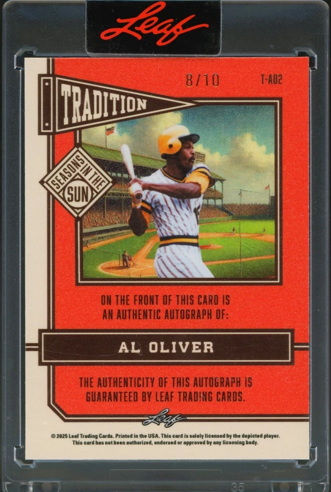 Leaf Seasons in the Sun Al Oliver 2025 8/10 Tradition Auto Crystal Holo Rainbow Foto 2 de 2
