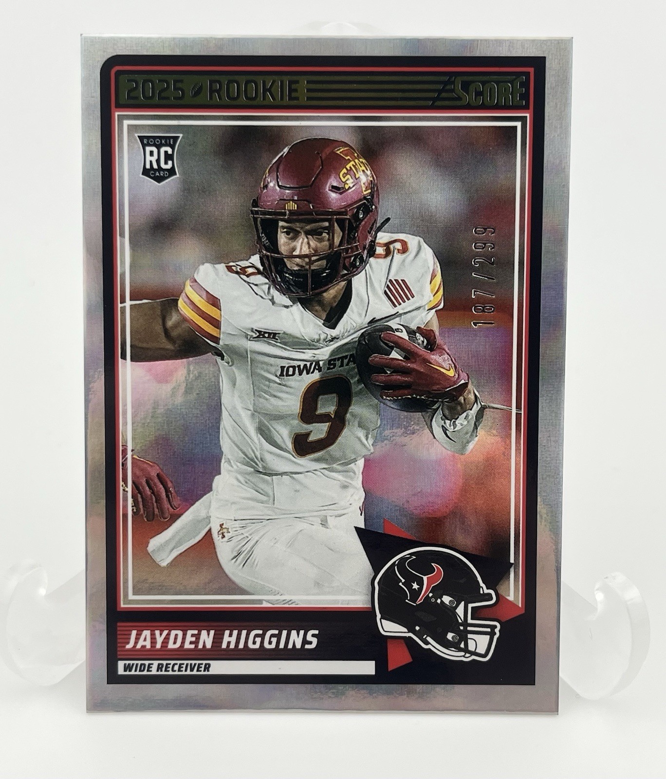 2025 Panini Score Rookie - Jayden Higgins #55 Circular /299 Football Card NFL RC