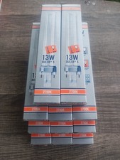 Lot Of 11,OSRAM DULUX S 13W 2700K Warm White Compact Fluorescent Lamp Bulb 2 Pin