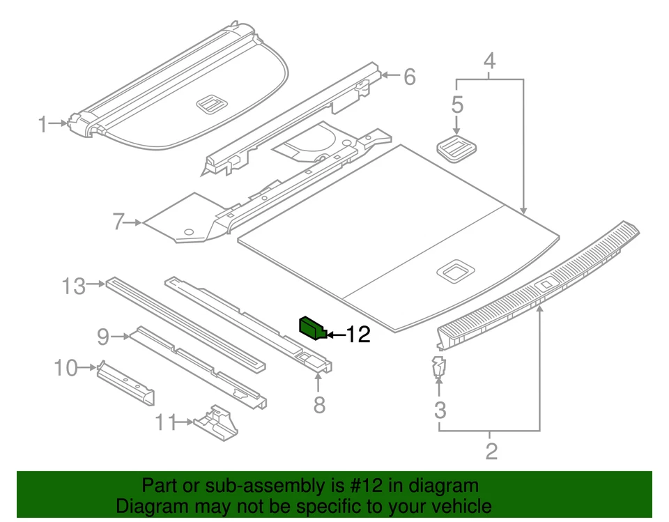 Genuine Audi Tie Down Hook 1K0-864-203-C-2ZZ - Image 2 of 3
