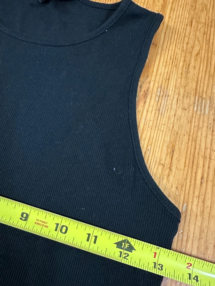 BR Banana Republican Ribbet Knit Tank Top Black S Modal Cotton - Image 3 of 4