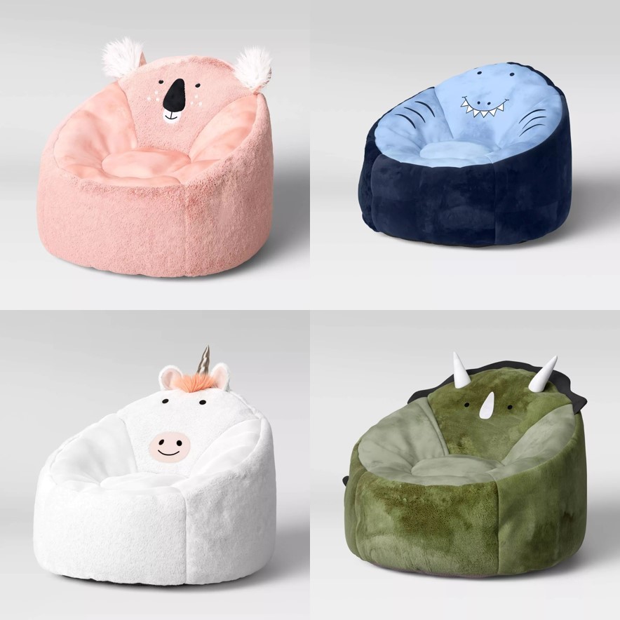 Bean Bag Chair Unicorn, Dinosaur, Koala, Ladybug, Shark, Dino