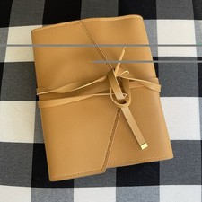 Glass Ladder Co. Katherine Tech Organizer Roll Vegan Leather Pockets Tan