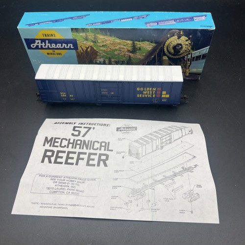 HO ATHEARN 57 FT MECH FRIGORÍFICO GOLDEN WEST SERVICE VCY 25055 Kadees | Zustand: Used