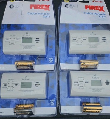 4PK Kidde Firex AA Battery Powered Digital Carbon Monoxide Detector 