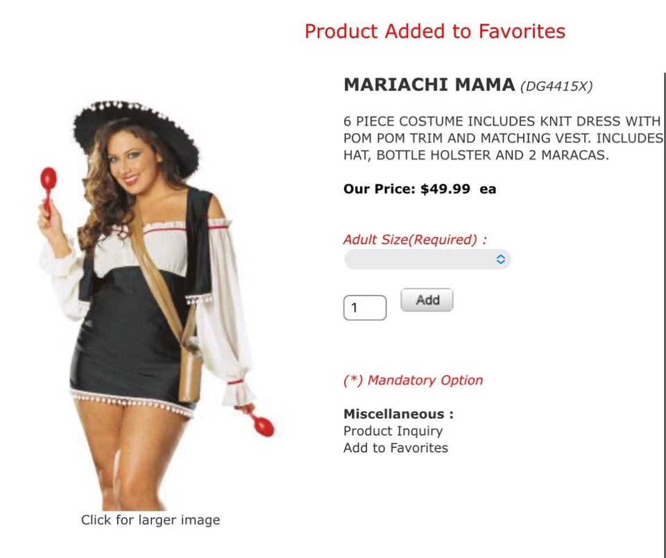 Disfraz de mujer MARIACHI MAMA mexicano talla L negro Foto 2 de 4