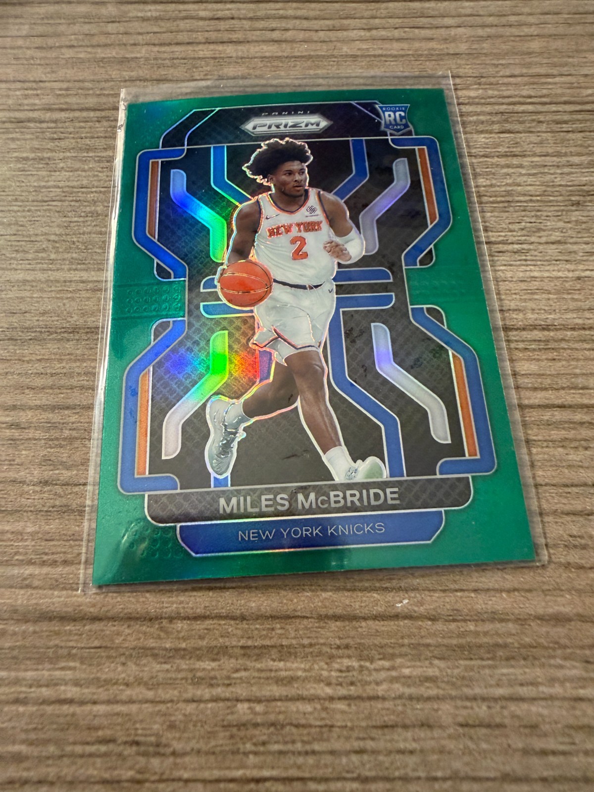 Miles McBride 2021-22 Panini Prizm #283 Green Rookie New York Knicks