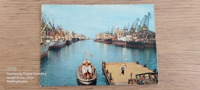 Postcard Bremen port 19.09.1966 gel_606