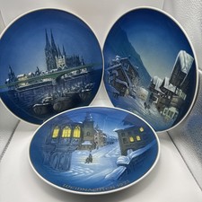 3 Rosenthal Weihnachtsteller Collector Plates 1970, 1971, 1972