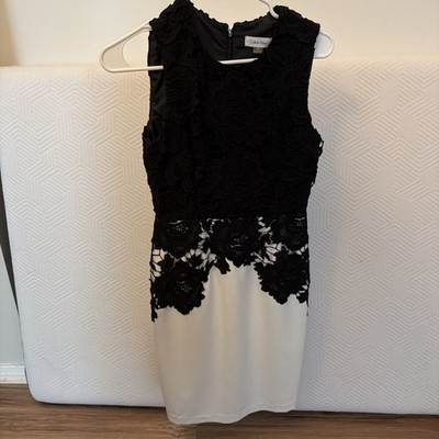 Calvin Klein Women s Sheath Dress 2P Sleeveless Round Neck Zip
